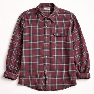 Vintage Sears Roebuck Plaid Flannel Shirt XL 90s Grunge Workwear Chore Barn Dad